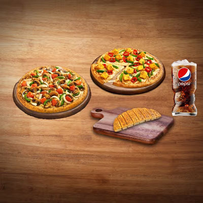 "Meal for 2 from Dominos (Veg) - Combo - 04 - Click here to View more details about this Product
